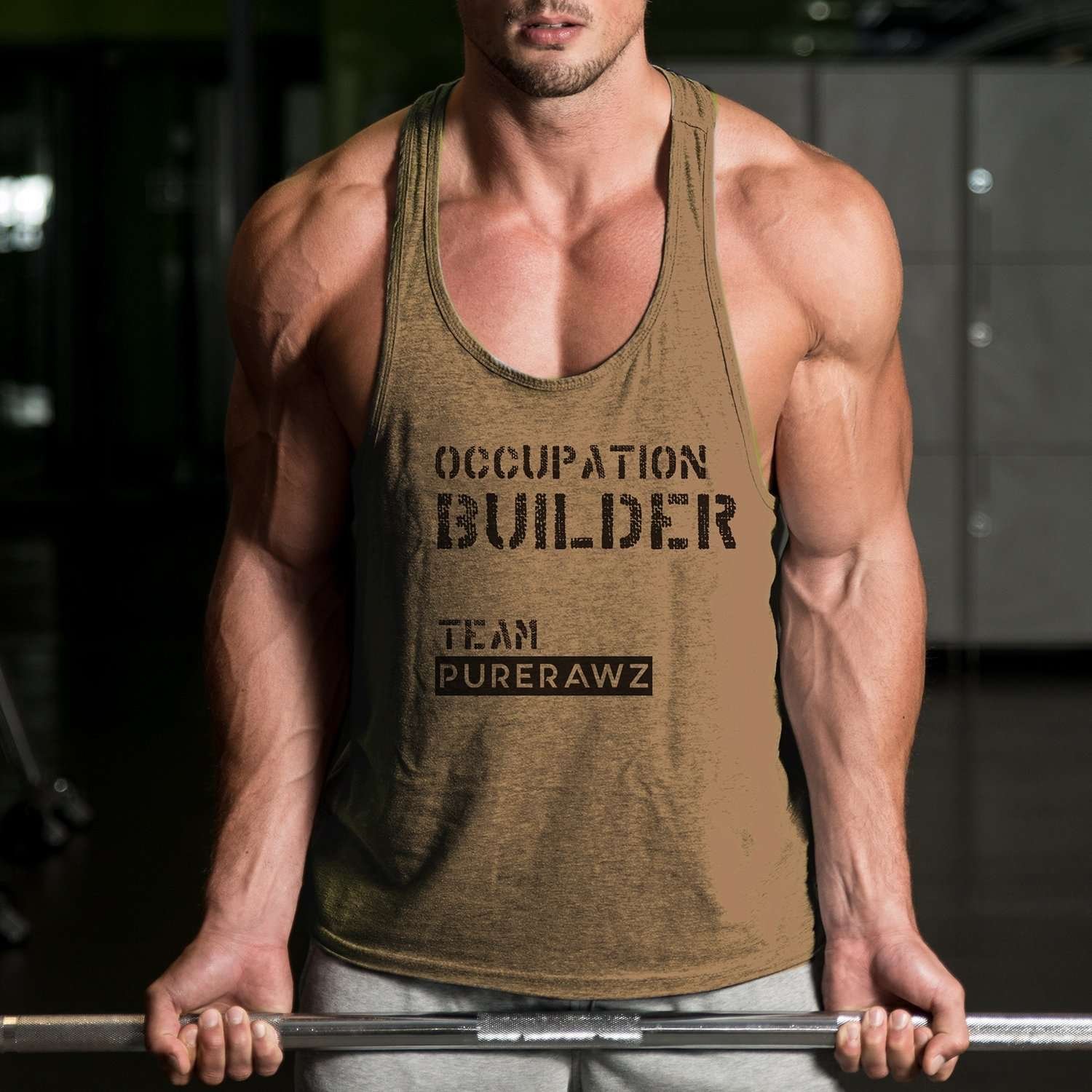 Young Men Doing Heavy Barbell Exercise