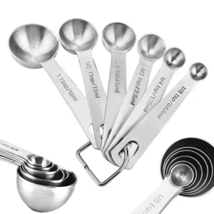 Stainless Steel Measuring Spoons – Set of 6